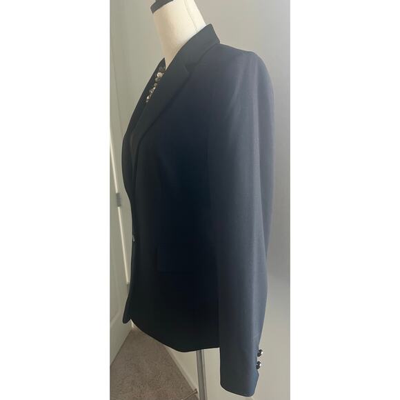 Tahari Arthur S. Levine Black Career Two Button Lined 
Lapel Neckline Blazer  4 - Picture 2 of 11
